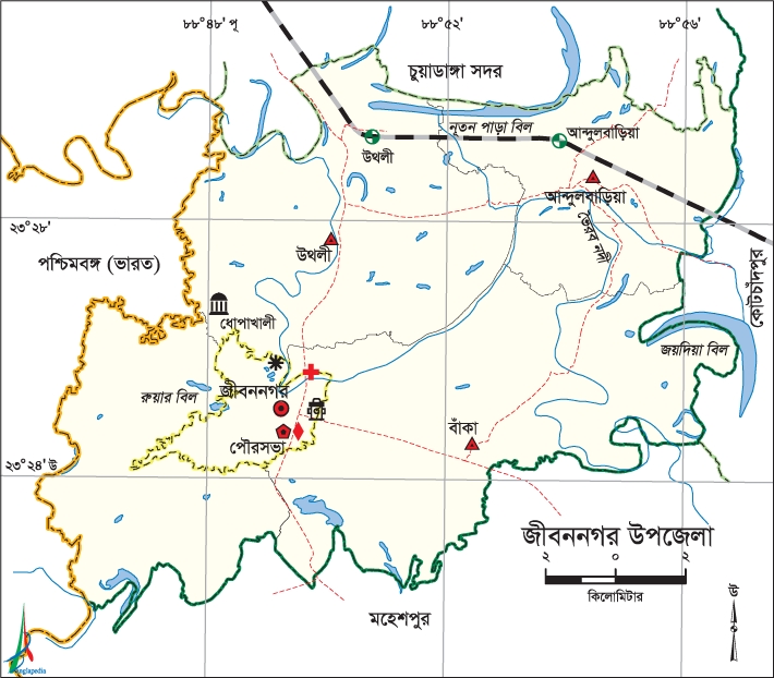 এক নজরে জীবননগর উপজেলার কিছু স্থাপনা